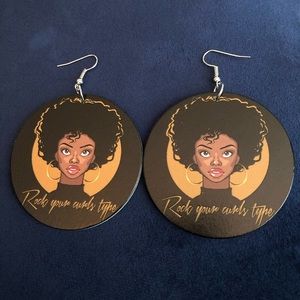 Women’s Ethnic Earrings Rock Your Curls Juneteenth